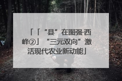 「“县”在图强·西峰②」“三元双向”激活现代农业新动能