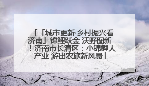 「城市更新·乡村振兴看济南」锦鲤跃金 沃野图新！济南市长清区：小锦鲤大产业 游出农旅新风景
