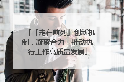 「走在前列」创新机制，凝聚合力，推动执行工作高质量发展