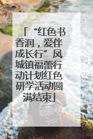 “红色书香润，爱伴成长行”凤城镇福蕾行动计划红色研学活动圆满结束