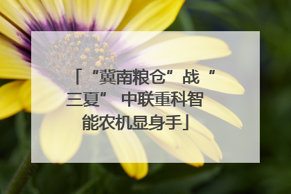 “冀南粮仓”战“三夏” 中联重科智能农机显身手