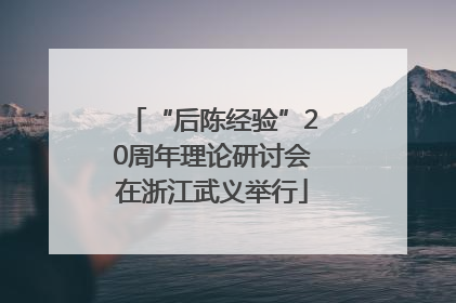 “后陈经验”20周年理论研讨会在浙江武义举行