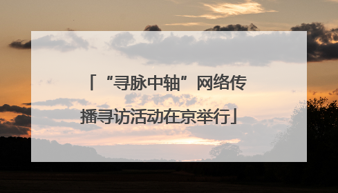 “寻脉中轴”网络传播寻访活动在京举行