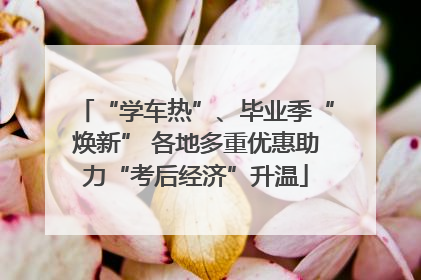 “学车热”、毕业季“焕新” 各地多重优惠助力“考后经济”升温