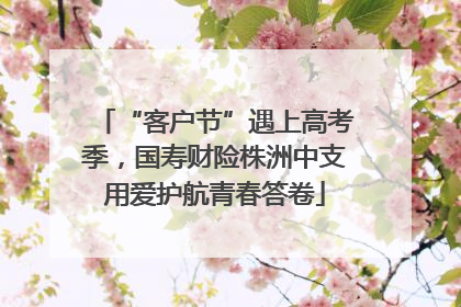 “客户节”遇上高考季，国寿财险株洲中支用爱护航青春答卷