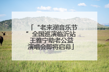 “老来潮音乐节”全国巡演临沂站 王雅宁助老公益演唱会即将启幕