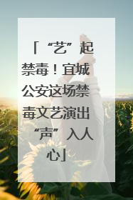 “艺”起禁毒！宜城公安这场禁毒文艺演出“声”入人心