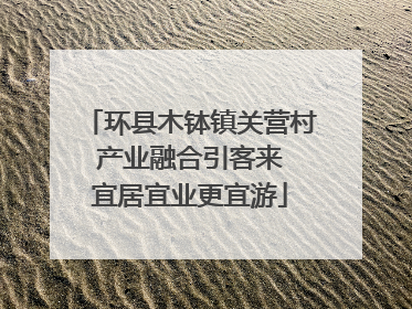 环县木钵镇关营村 产业融合引客来 宜居宜业更宜游
