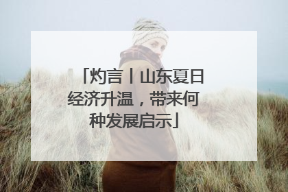 灼言丨山东夏日经济升温，带来何种发展启示
