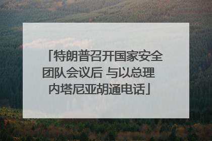 特朗普召开国家安全团队会议后 与以总理内塔尼亚胡通电话