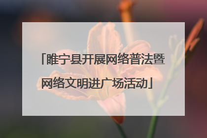 睢宁县开展网络普法暨网络文明进广场活动
