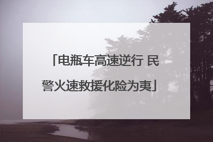 电瓶车高速逆行 民警火速救援化险为夷
