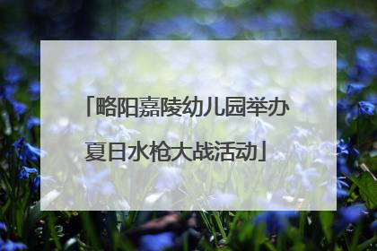 略阳嘉陵幼儿园举办夏日水枪大战活动