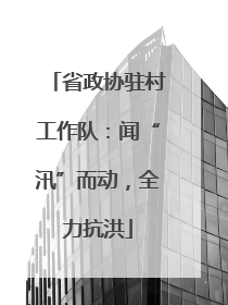 省政协驻村工作队：闻“汛”而动，全力抗洪