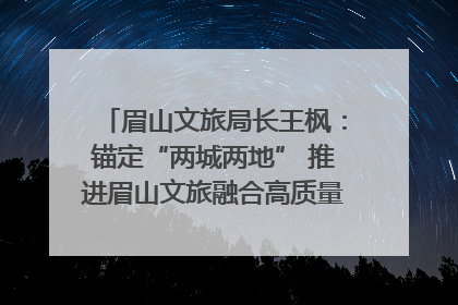 眉山文旅局长王枫：锚定“两城两地” 推进眉山文旅融合高质量发展｜文旅局长说