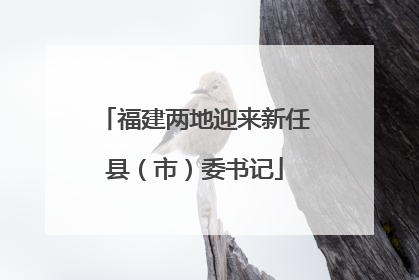福建两地迎来新任县（市）委书记