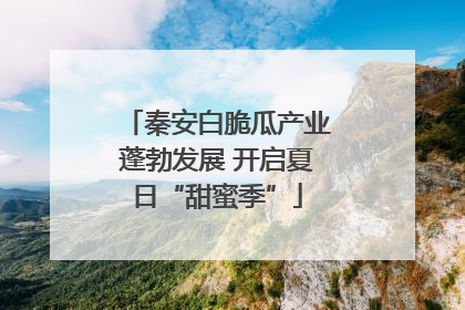 秦安白脆瓜产业蓬勃发展 开启夏日“甜蜜季”