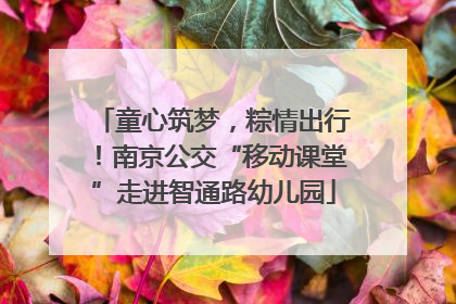 童心筑梦，粽情出行！南京公交“移动课堂”走进智通路幼儿园