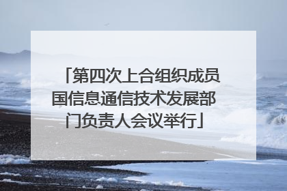 第四次上合组织成员国信息通信技术发展部门负责人会议举行