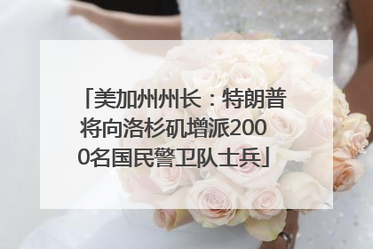 美加州州长：特朗普将向洛杉矶增派2000名国民警卫队士兵