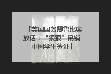 美国国务卿鲁比奥放话：“狠狠”吊销中国学生签证