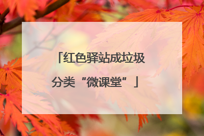 红色驿站成垃圾分类“微课堂”