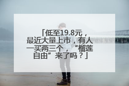 低至19.8元，最近大量上市，有人一买两三个，“榴莲自由”来了吗？