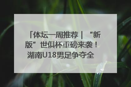 体坛一周推荐｜“新版”世俱杯重磅来袭！湖南U18男足争夺全运资格！郑钦文“草地”很忙……