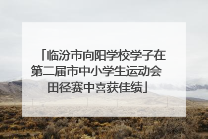 临汾市向阳学校学子在第二届市中小学生运动会田径赛中喜获佳绩