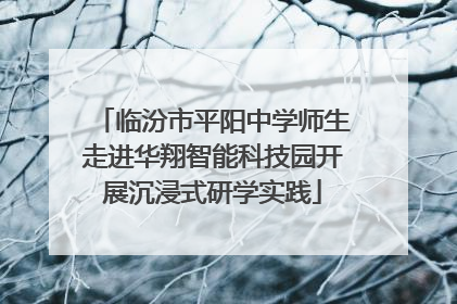 临汾市平阳中学师生走进华翔智能科技园开展沉浸式研学实践