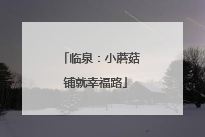 临泉：小蘑菇铺就幸福路