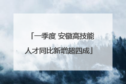 一季度 安徽高技能人才同比新增超四成