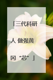 三代科研人 做强黄冈“芯”