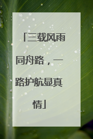 三载风雨同舟路，一路护航显真情