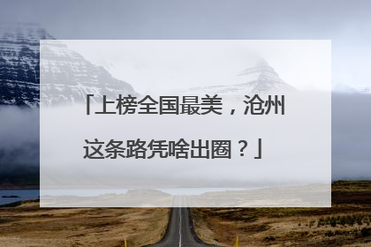 上榜全国最美，沧州这条路凭啥出圈？