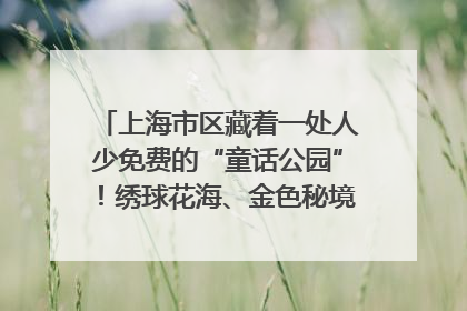 上海市区藏着一处人少免费的“童话公园”！绣球花海、金色秘境……地铁直达→