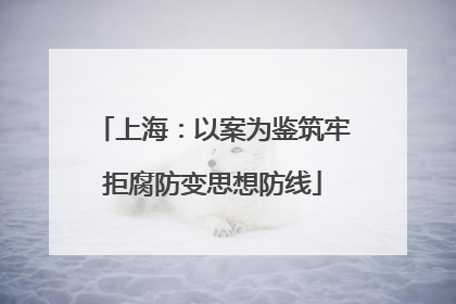 上海：以案为鉴筑牢拒腐防变思想防线