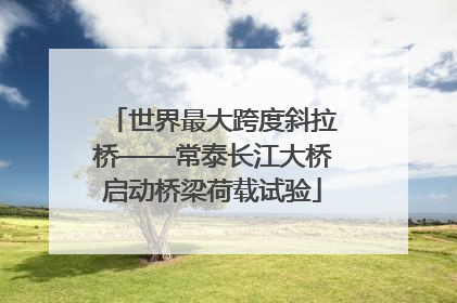 世界最大跨度斜拉桥——常泰长江大桥启动桥梁荷载试验