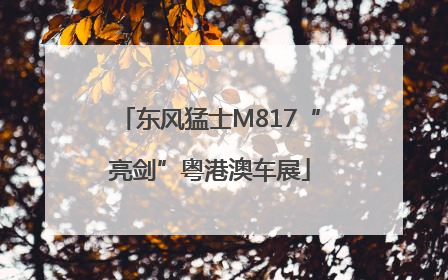 东风猛士M817“亮剑”粤港澳车展