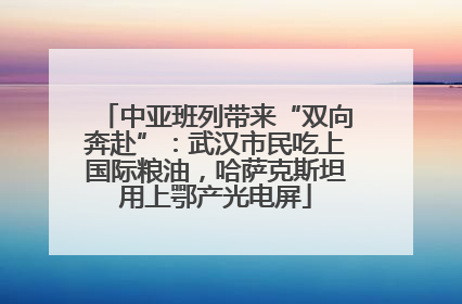 中亚班列带来“双向奔赴”：武汉市民吃上国际粮油，哈萨克斯坦用上鄂产光电屏