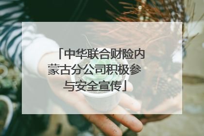 中华联合财险内蒙古分公司积极参与安全宣传