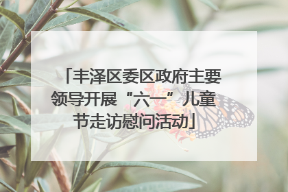 丰泽区委区政府主要领导开展“六一”儿童节走访慰问活动