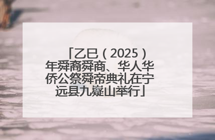 乙巳（2025）年舜裔舜商、华人华侨公祭舜帝典礼在宁远县九嶷山举行