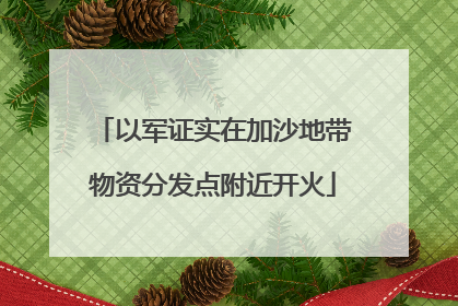 以军证实在加沙地带物资分发点附近开火