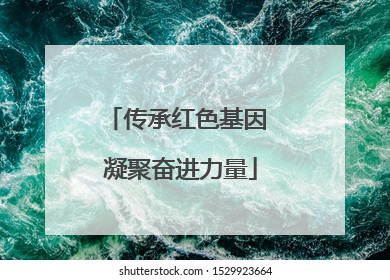 传承红色基因 凝聚奋进力量