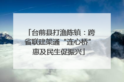 台前县打渔陈镇：跨省联建架通“连心桥” 惠及民生促振兴