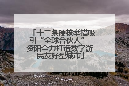 十二条硬核举措吸引“全球合伙人” 资阳全力打造数字游民友好型城市
