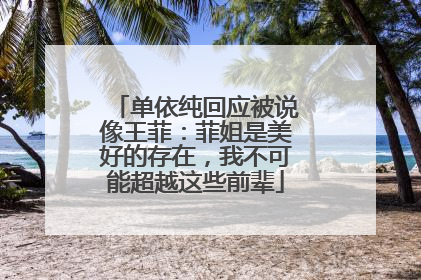 单依纯回应被说像王菲：菲姐是美好的存在，我不可能超越这些前辈
