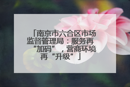南京市六合区市场监督管理局：服务再“加码”，营商环境再“升级”