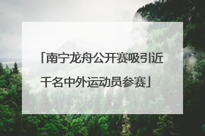 南宁龙舟公开赛吸引近千名中外运动员参赛